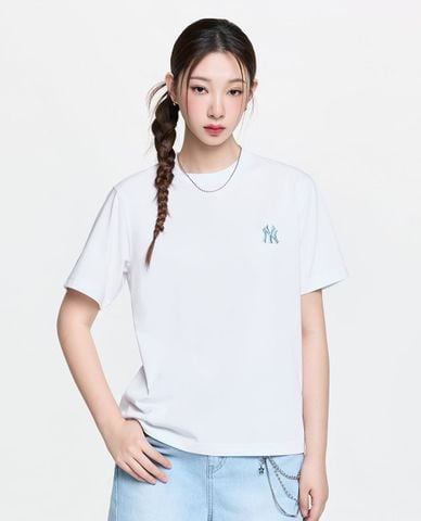  MLB - Áo thun unisex tay ngắn Basic Lace Mega Logo 
