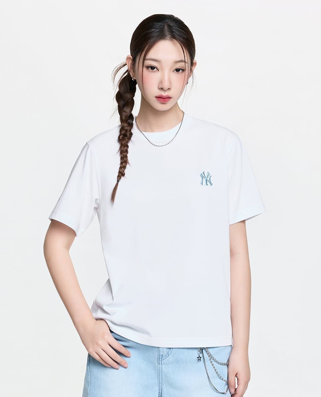 MLB - Áo thun unisex tay ngắn Basic Lace Mega Logo