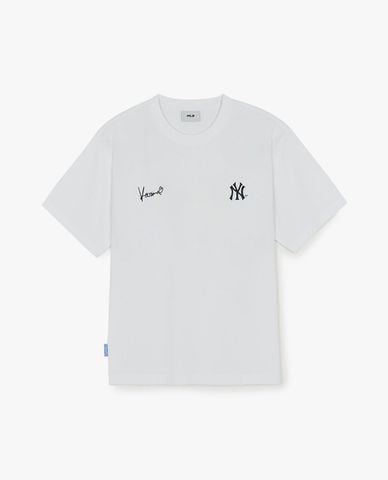  MLB - Áo thun unisex cổ tròn tay ngắn Karina Edition 