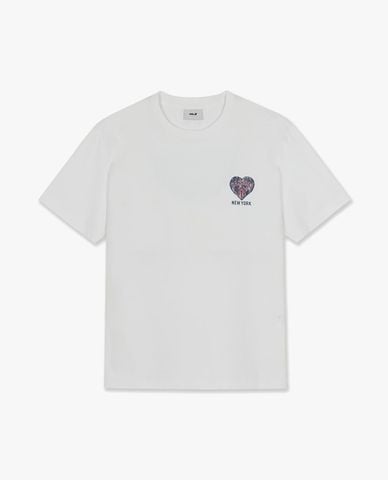  MLB - Áo thun unisex cổ tròn tay ngắn Big Heart Logo 