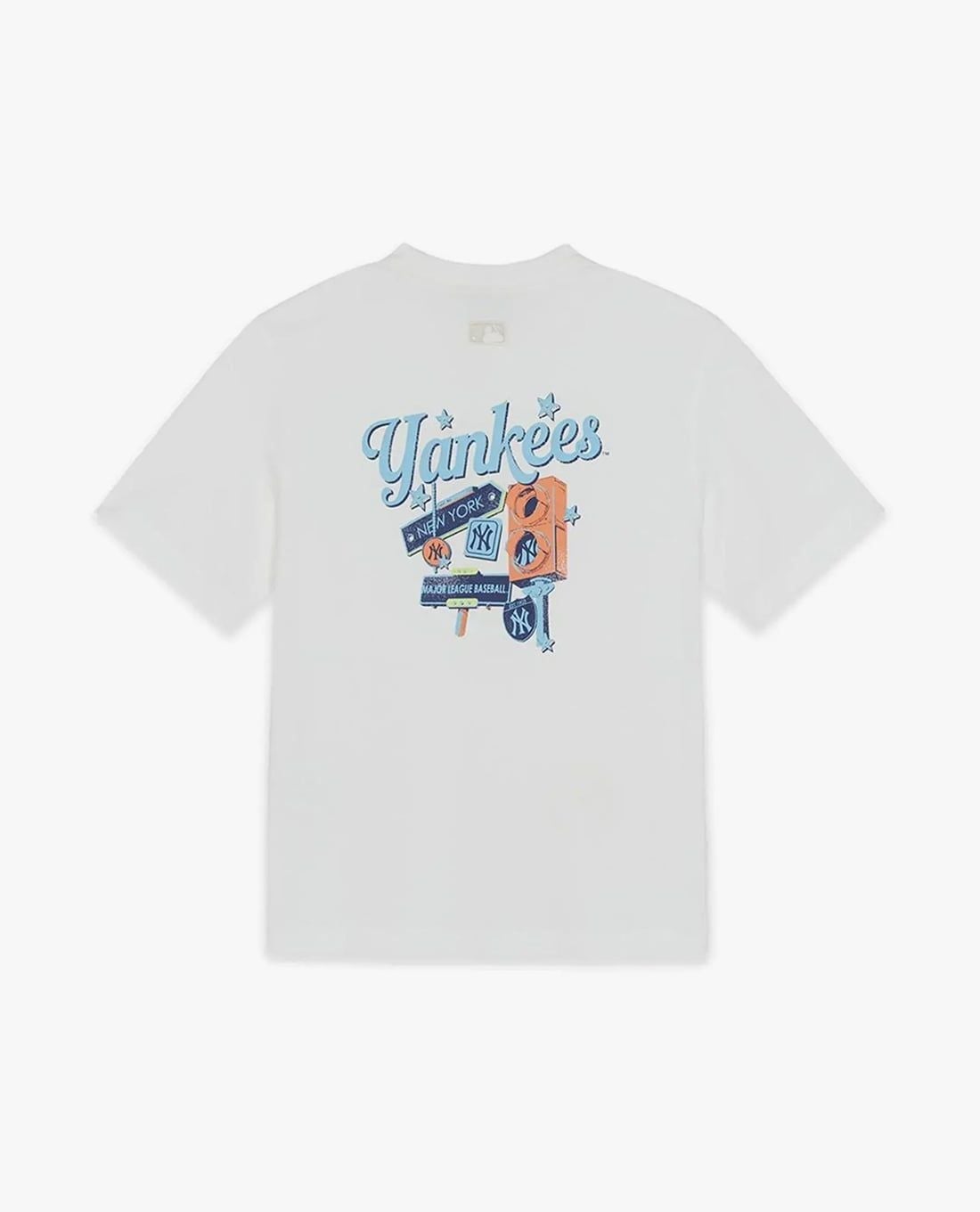 MLB - Áo thun unisex cổ tròn tay ngắn Colorful City