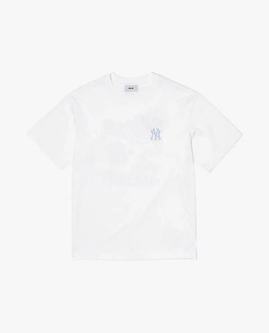  MLB - Áo thun unisex cổ tròn tay ngắn Basic 