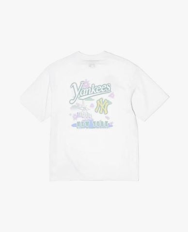  MLB - Áo thun unisex cổ tròn tay ngắn Basic 