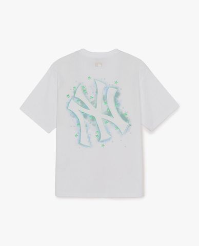  MLB - Áo thun unisex cổ tròn tay ngắn Star Glitter 