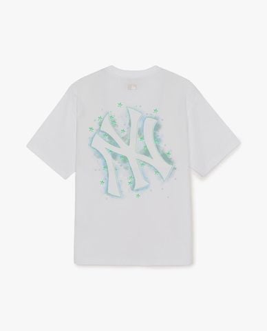  MLB - Áo thun unisex cổ tròn tay ngắn Star Glitter 