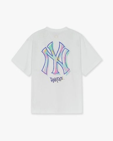  MLB - Áo thun unisex cổ tròn tay ngắn Summer Graphics 