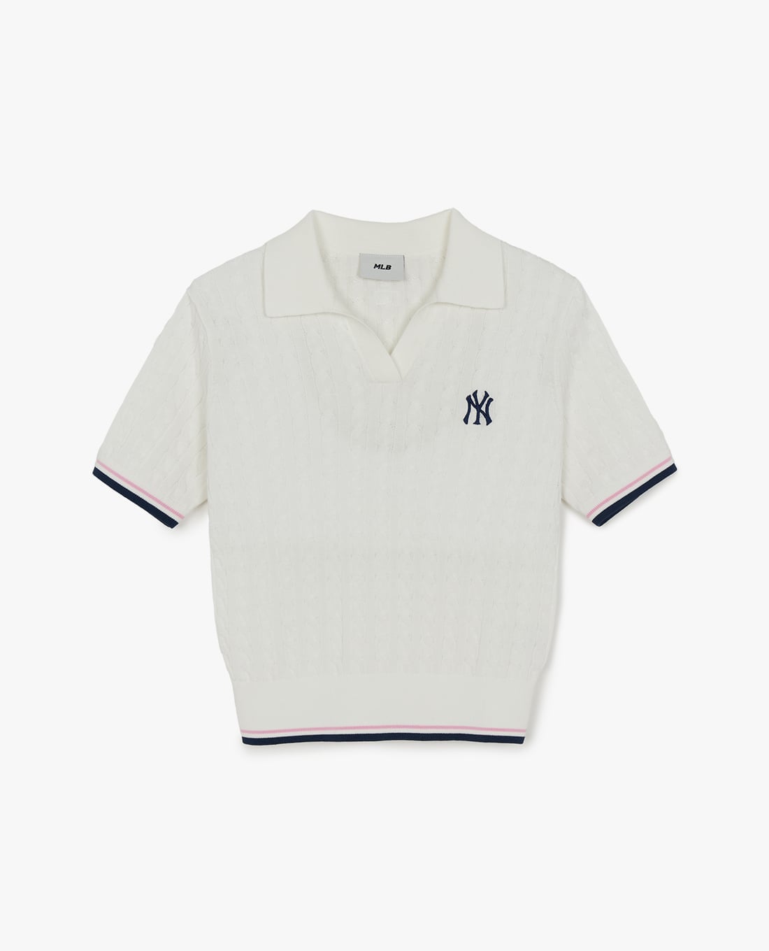 MLB - Áo polo nữ dệt kim tay ngắn Varsity