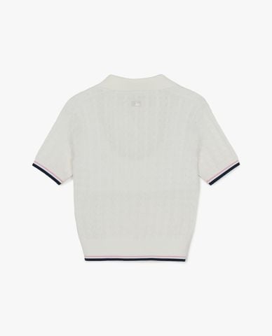  MLB - Áo polo nữ dệt kim tay ngắn Varsity 