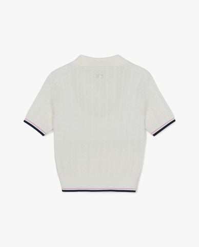  MLB - Áo polo nữ dệt kim tay ngắn Varsity 