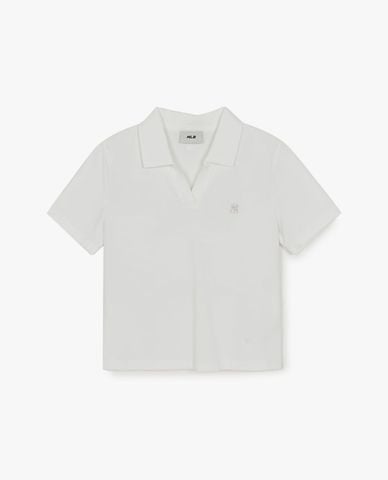  MLB - Áo polo nữ cổ bẻ tay ngắn Basic 