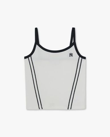  MLB - Áo hai dây nữ cổ tròn phối sọc Varsity 