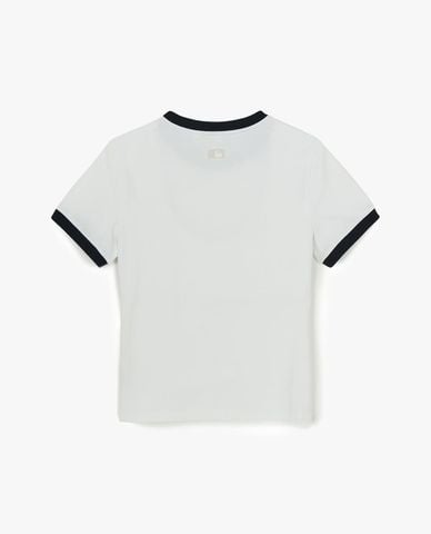  MLB - Áo thun nữ cổ tròn tay ngắn Basic Small Logo Ringer 