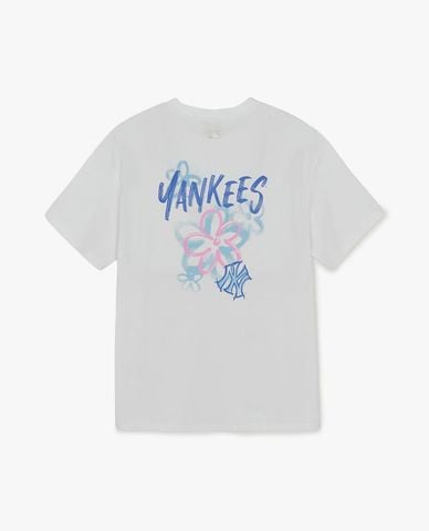  MLB - Áo thun nữ cổ tròn tay ngắn Flower Graphic 