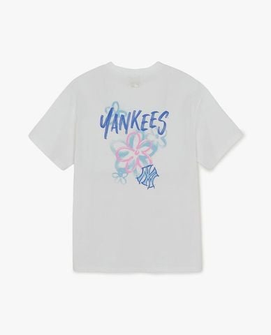  MLB - Áo thun nữ cổ tròn tay ngắn Flower Graphic 