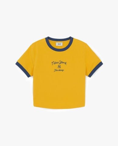  MLB - Áo croptop nữ cổ tròn tay ngắn Sportive 