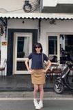  Áo polo nữ dáng Boxy crop vải Pique 