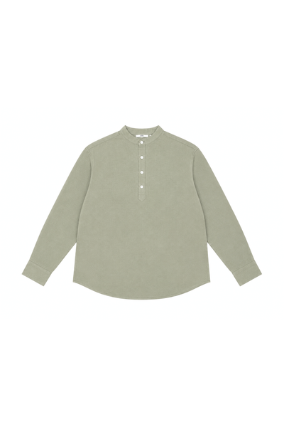  Áo Sơ Mi Nam Cổ Tàu Dáng Suông Vải Linen 