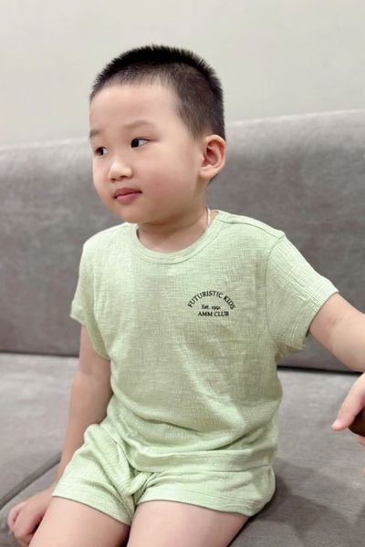  Set Bộ Unisex Kids Mặc Nhà Vải Crinkle In Logo 
