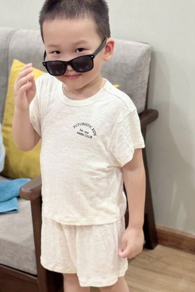 Set Bộ Unisex Kids Mặc Nhà Vải Crinkle In Logo 