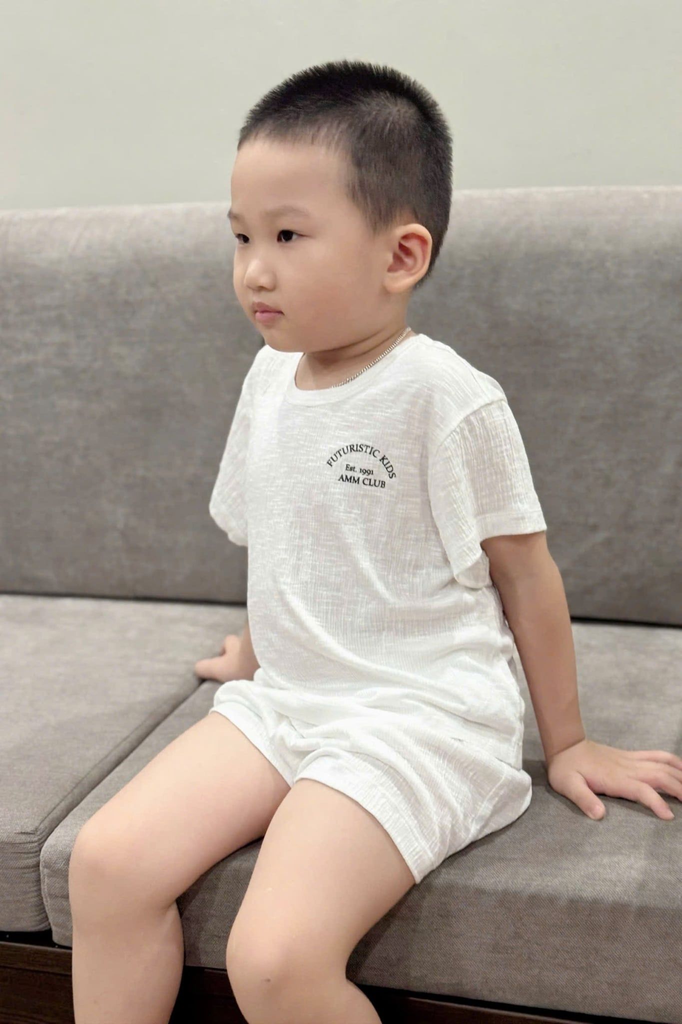  Set Bộ Unisex Kids Mặc Nhà Vải Crinkle In Logo 