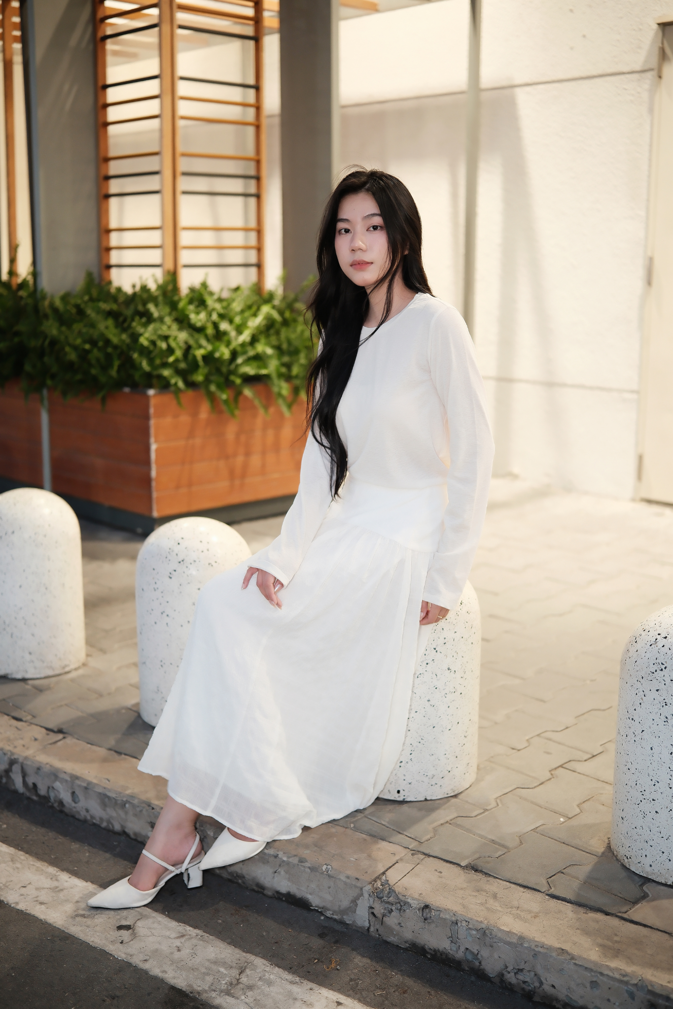  Áo dài tay nữ dáng ôm see-through 