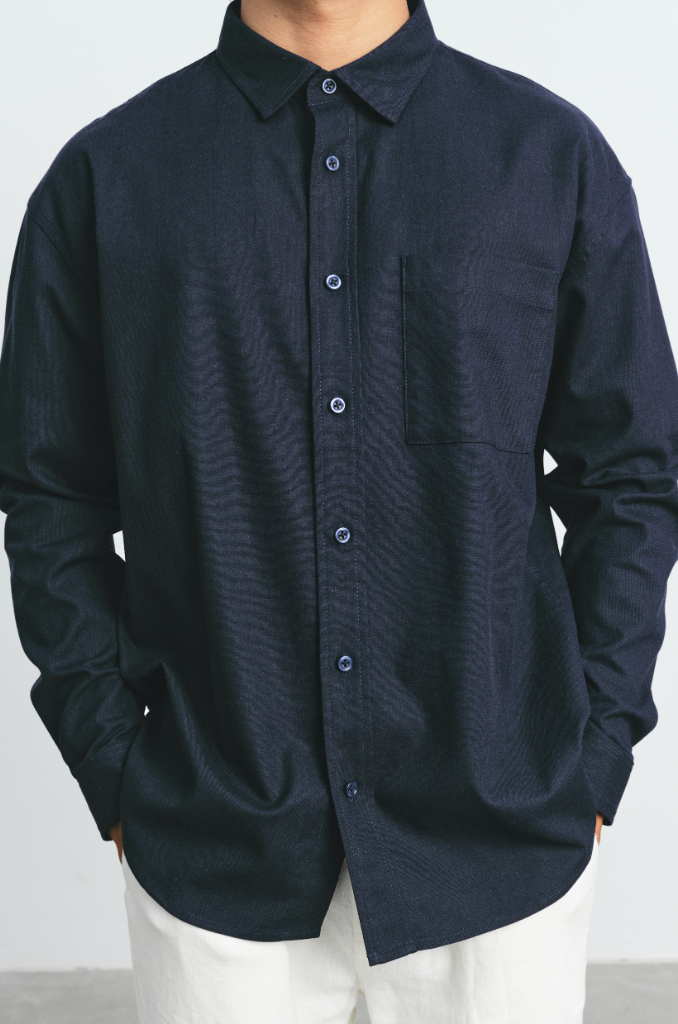  Áo Sơ Mi Nam dài tay vải Linen Dáng Regular 