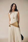  Váy không tay Nữ chất Linen dáng Maxi 