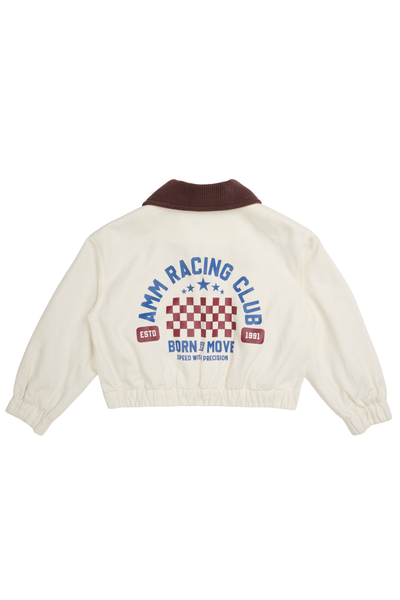  Áo Khoác Unisex Kids Có Mũ Dáng Boxy Vải Scuba Họa Tiết Xe Đua 