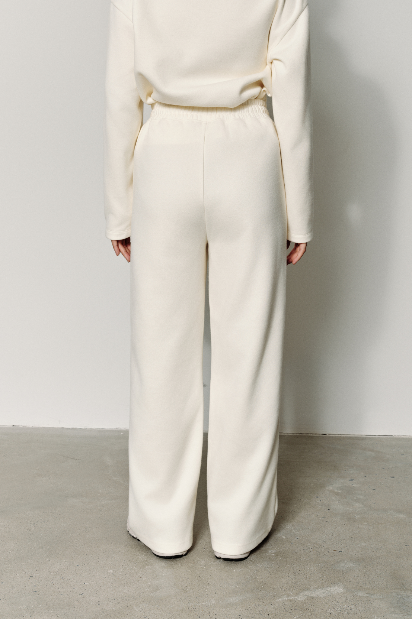  Quần Dài Nữ Dáng Wide Leg Vải Nỉ 2 Da 