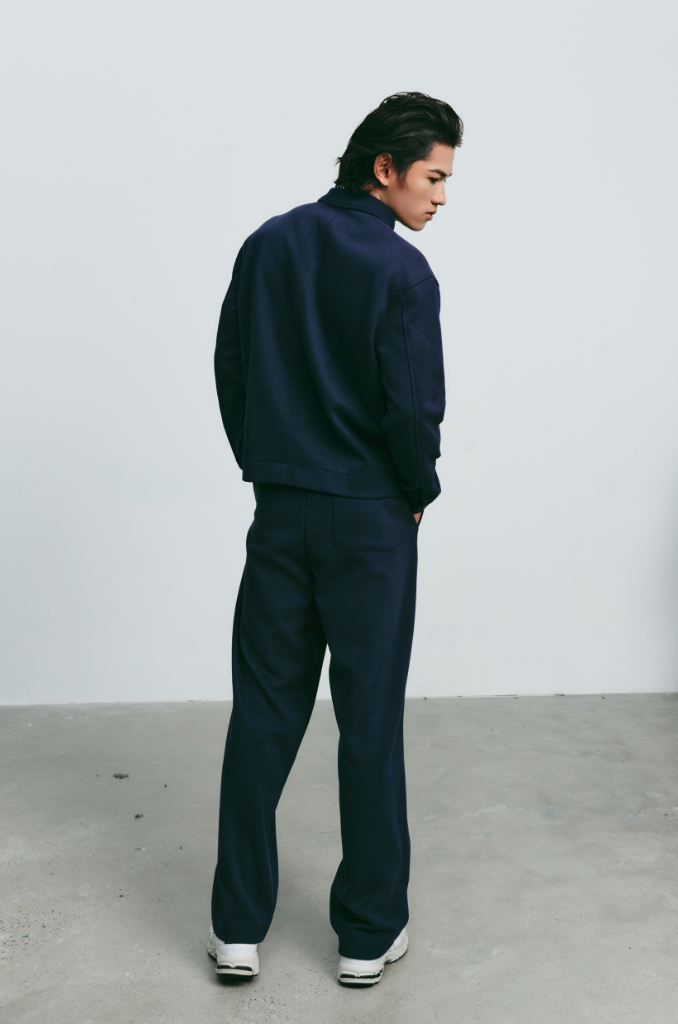  Quần dài Nam vải nỉ hai da dáng Suông rộng 