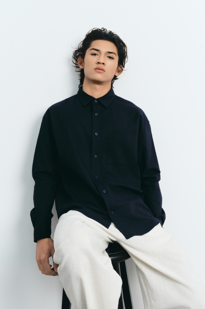  Áo Sơ Mi Nam dài tay vải Linen Dáng Regular 