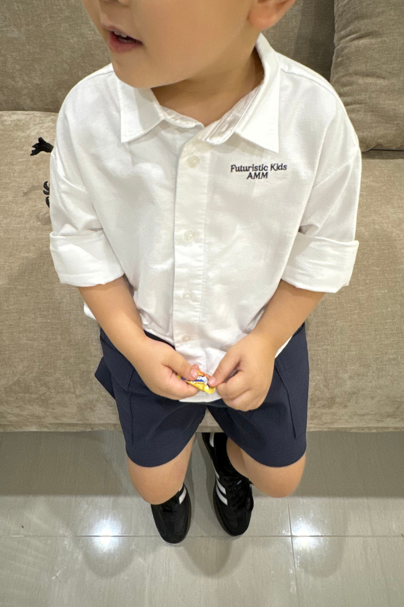  Áo sơ mi Bé Trai dài tay vải Oxford 