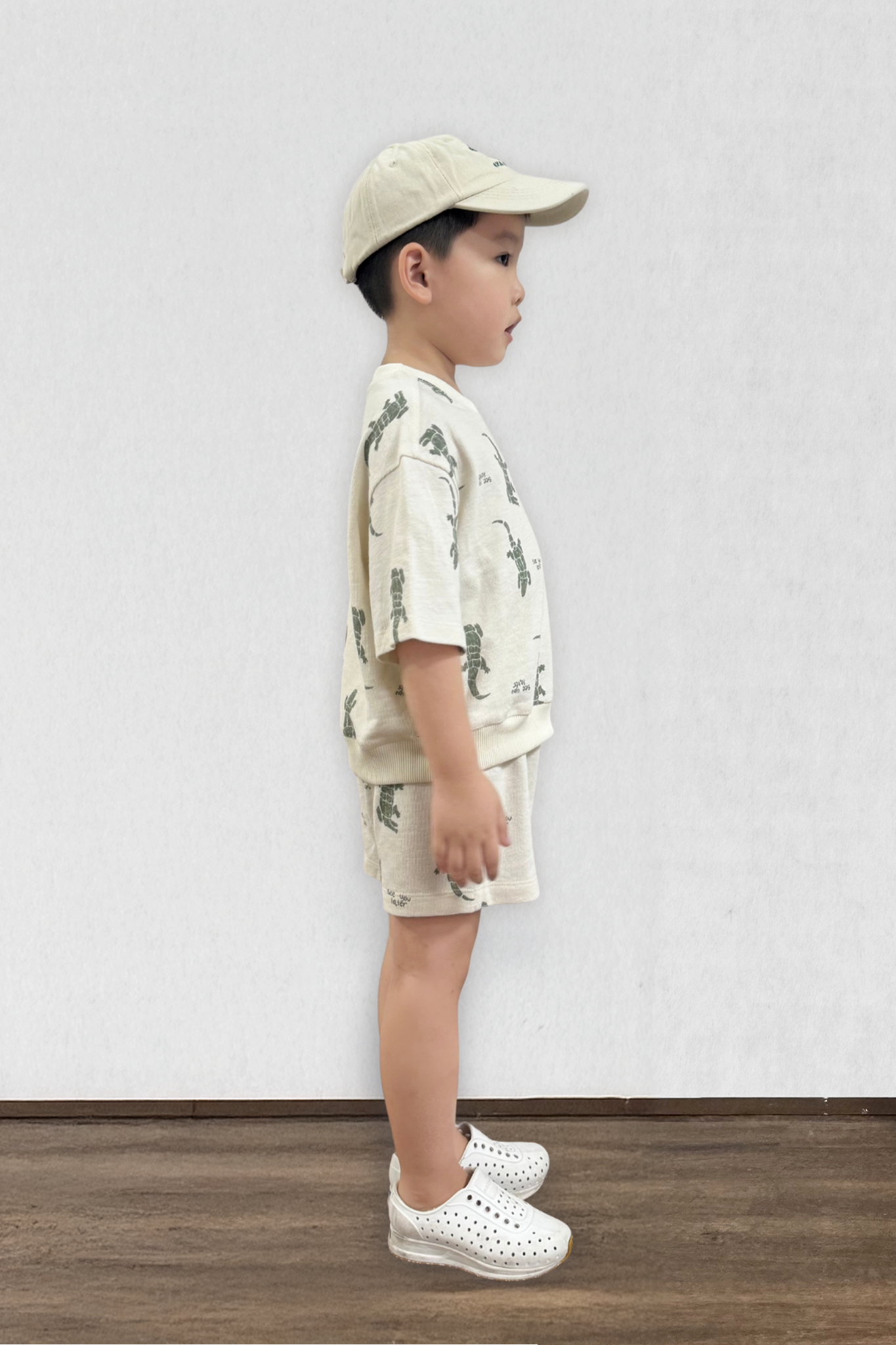  Bộ quần áo Unisex Kids pattern cá sấu 