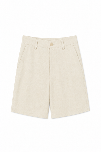  Quần Short Nam Dáng Bermuda Vải Linen 