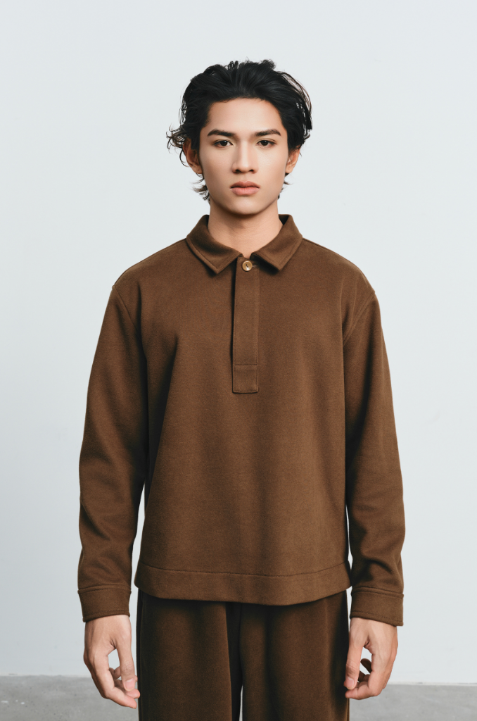  Áo Polo Nam Vải Nỉ 2 Da Dáng Boxy 