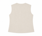  Áo Gilet Nữ Dáng Ngắn Vải Linen 
