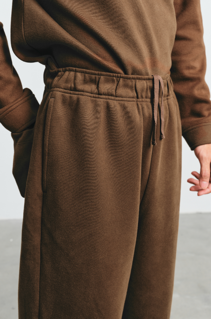  Quần dài Nam vải nỉ hai da dáng Suông rộng 