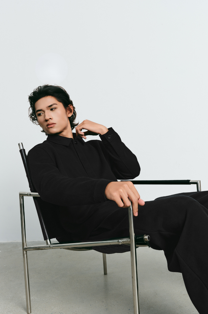  Quần dài Nam vải nỉ hai da dáng Suông rộng 