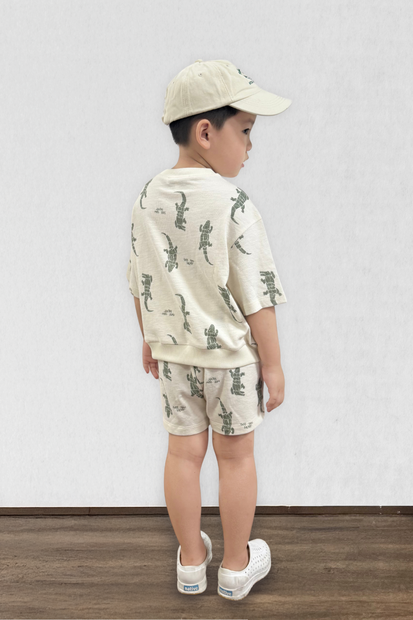  Bộ quần áo Unisex Kids pattern cá sấu 
