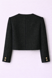  Áo Blazer Nữ Dạ Tweed Dáng Crop 