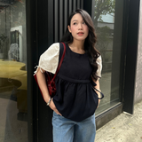  Áo gilet Nữ dáng Babydoll Vải Xốp thắt nơ eo 