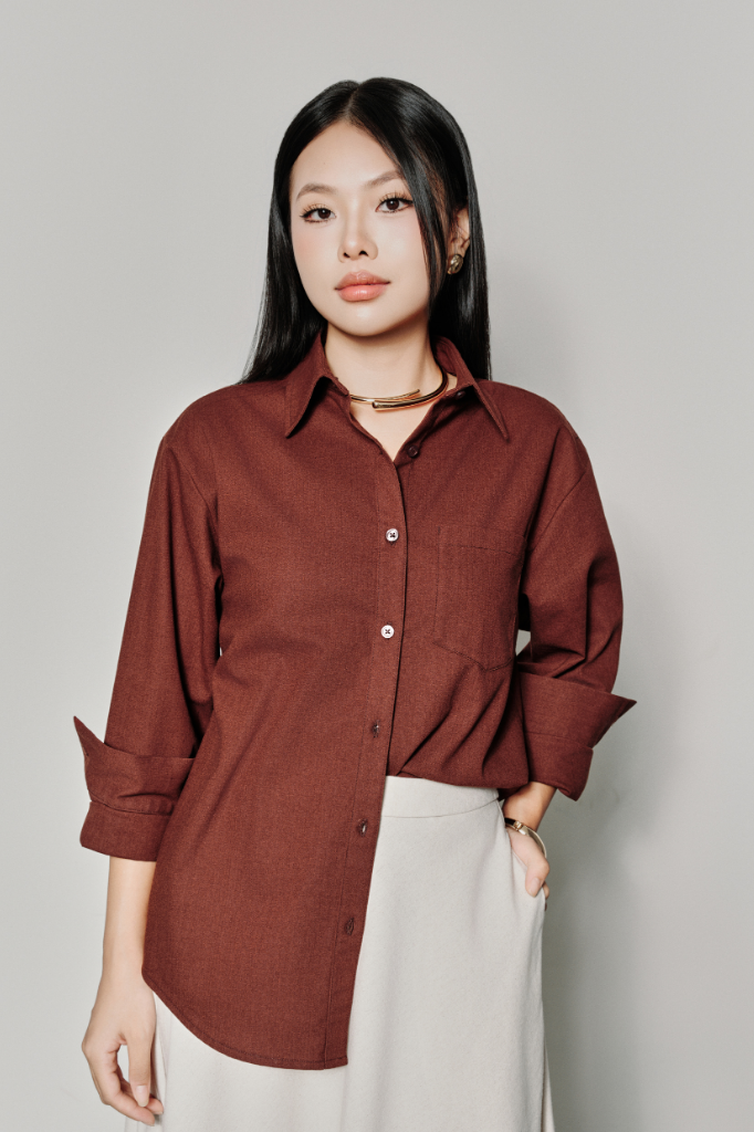 Áo Sơ Mi Nữ Linen Dáng Regular 