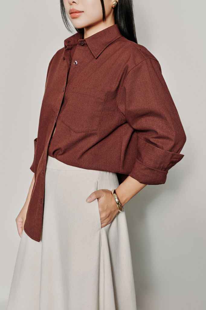  Áo Sơ Mi Nữ Linen Dáng Regular 