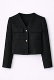  Áo Blazer Nữ Dạ Tweed Dáng Crop 