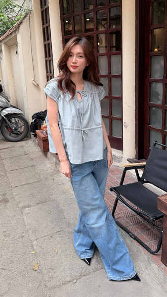  Quần Jeans Nữ Dáng Wide-Leg Co Giãn Nhẹ 