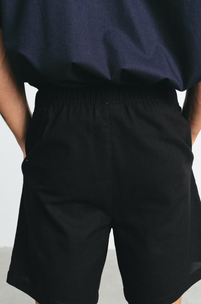  Quần Shorts Nam vải Linen dáng ngắn cạp chun 