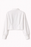  Áo Sơ Mi Nữ Vải Linen Dáng Crop Cách Điệu Eo 