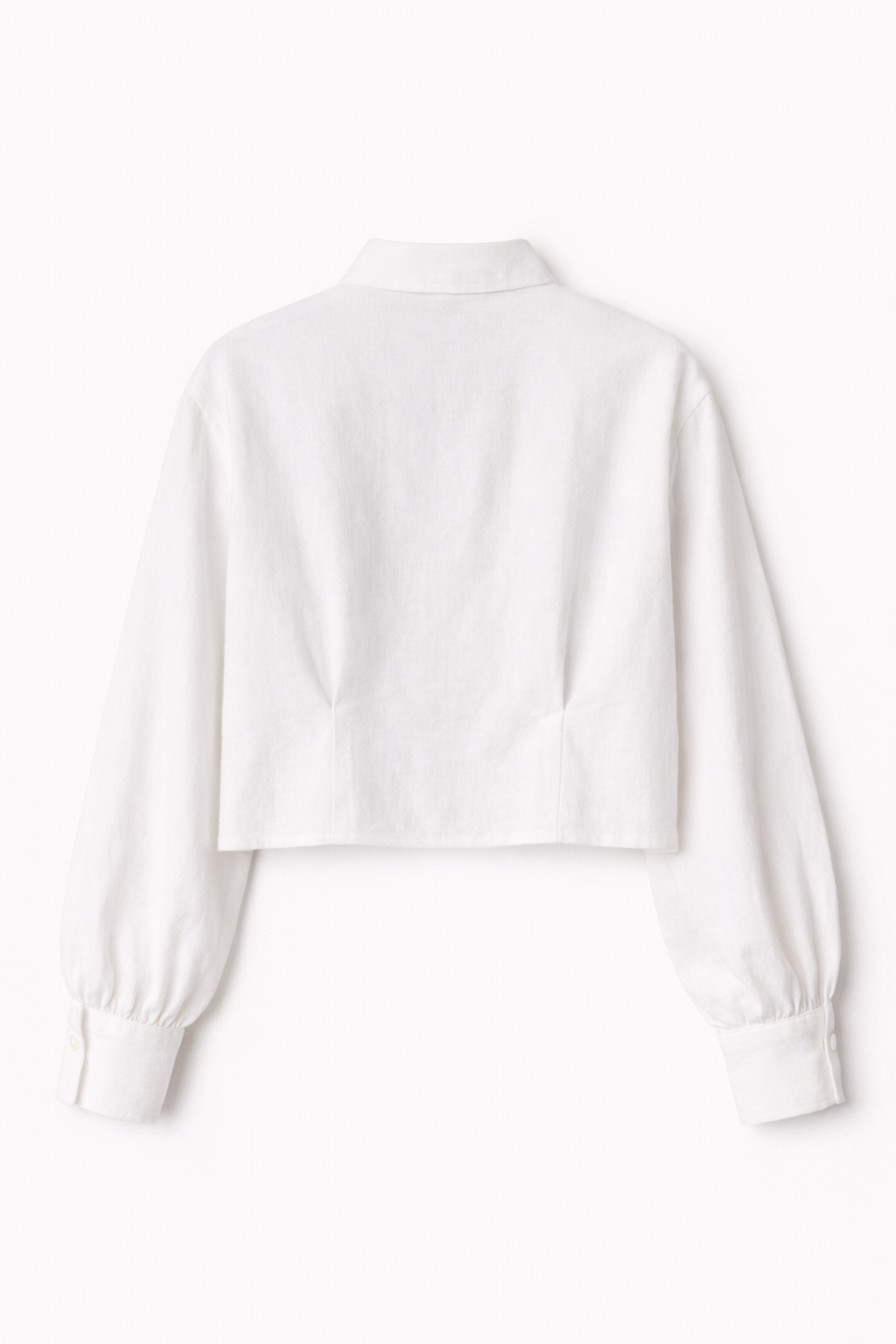  Áo Sơ Mi Nữ Vải Linen Dáng Crop Cách Điệu Eo 