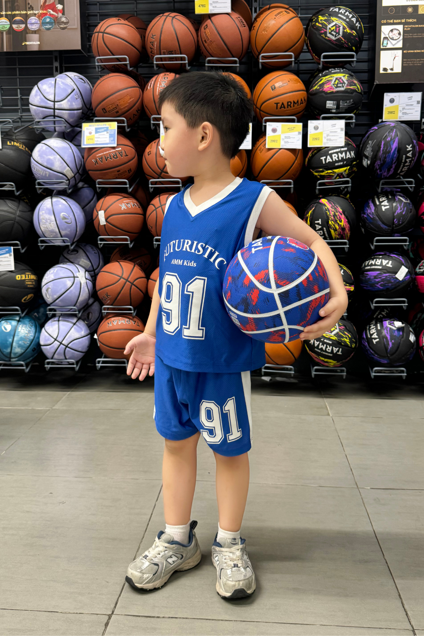  Bộ quần áo Unisex Kids Thể thao in hình 