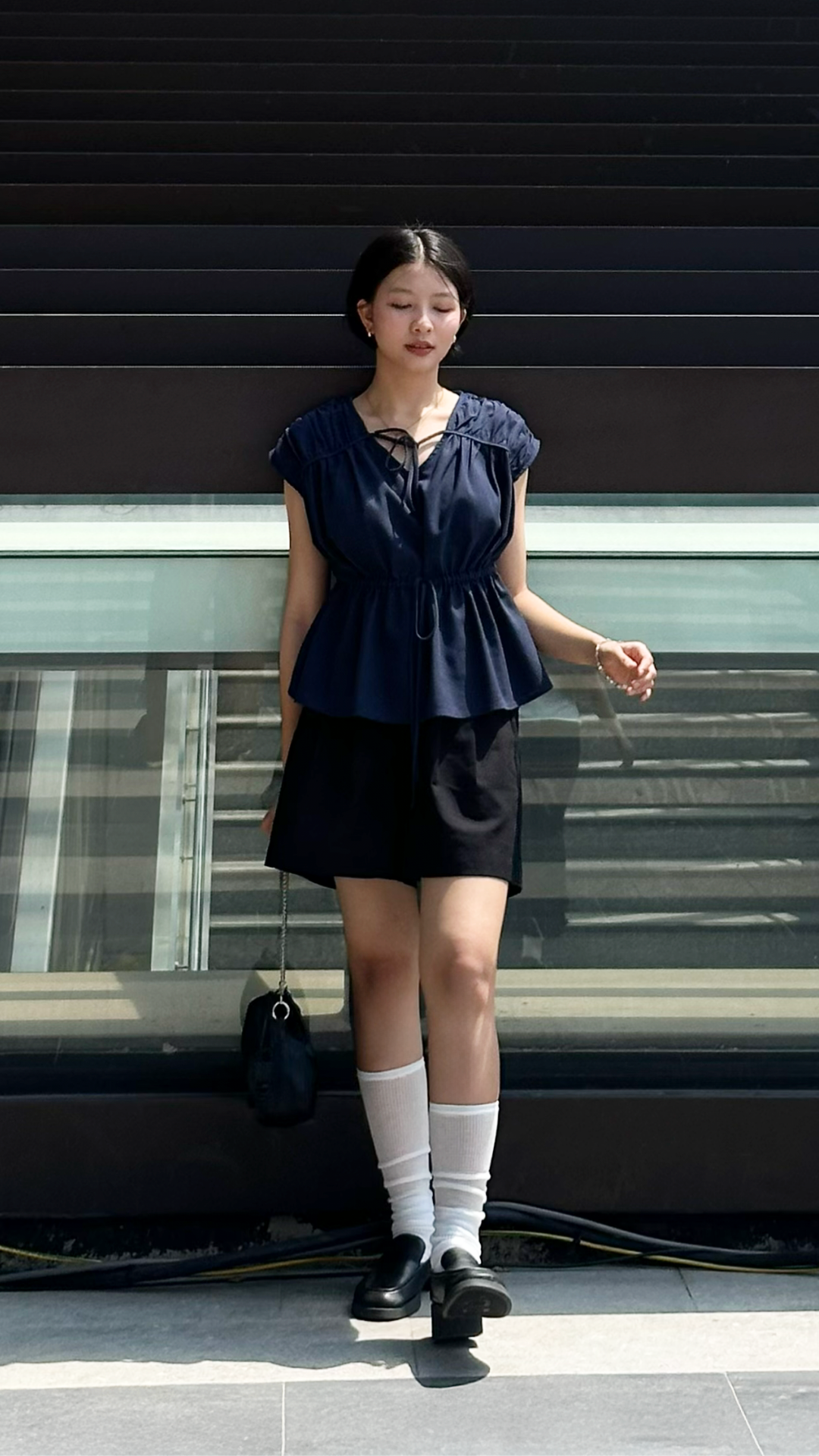  Áo Kiểu Nữ Vải Linen Có Họa Tiết Nơ Trang Trí 